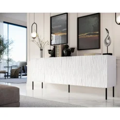 JUNGLE kommode 190 Hvid mat/Hvid mat