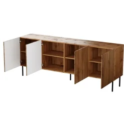 JUNGLE Kommode 190 Wotan Eg Mat/Sort Mat