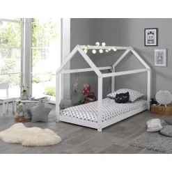 Juniorseng husform 90 x 200 cm – hvid (Cabane)