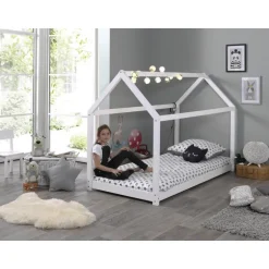 Juniorseng husform 90 x 200 cm – hvid (Cabane)