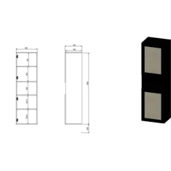 JUTA stående skab 2D