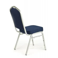 K66 S Spisebordsstol blå - sølvramme