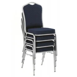 K66 S Spisebordsstol blå - sølvramme