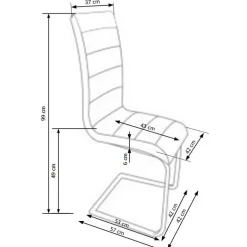 K132 SpisebordSpisebordsstol Hvid/Sort