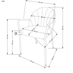 K500 Spisebordsstol - Beige/Sort