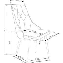 K365 Spisebordsstol, - bordeaux