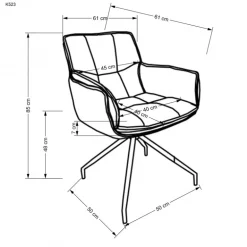 K523 Spisebordsstol - Brun / mørkeBrun