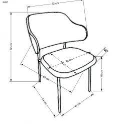 K497 Spisebordsstol - Cremefarvet