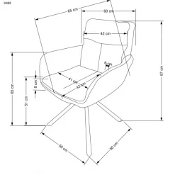 K495 Spisebordsstol - Grå
