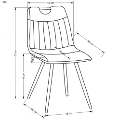 K521 Spisebordsstol - Grå