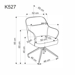 K527 Spisebordsstol - Grå