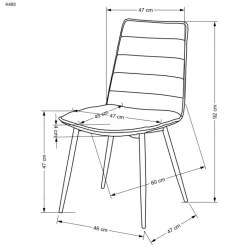 K493 Spisebordsstol - Grå