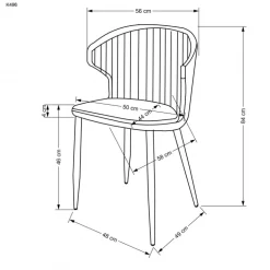 K496 Spisebordsstol - Grå
