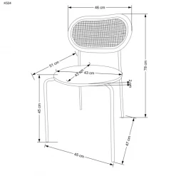K524 Spisebordsstol - Grå