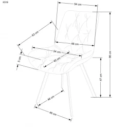 K519 Spisebordsstol - Grå