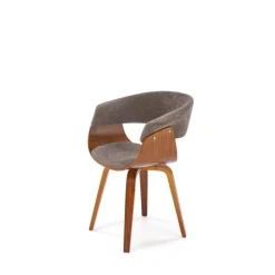 K545 Spisebordsstol - Grå / Valnød