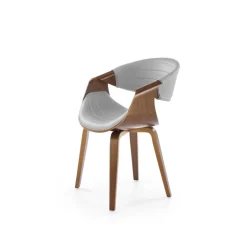 K544 Spisebordsstol - Grå / Valnød