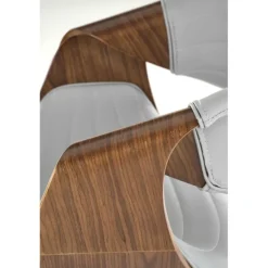 K544 Spisebordsstol - Grå / Valnød