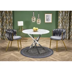 K517 Spisebordsstol - Grå Velour