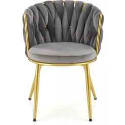 K517 Spisebordsstol - Grå Velour