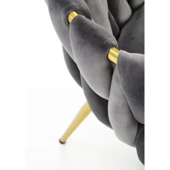 K517 Spisebordsstol - Grå Velour