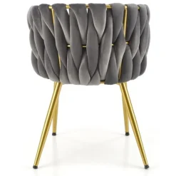 K517 Spisebordsstol - Grå Velour