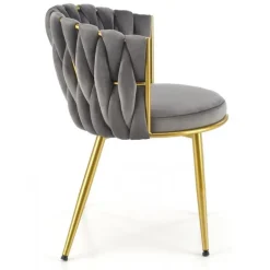 K517 Spisebordsstol - Grå Velour