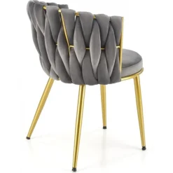 K517 Spisebordsstol - Grå Velour