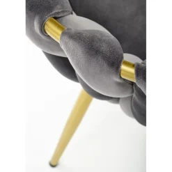 K517 Spisebordsstol - Grå Velour