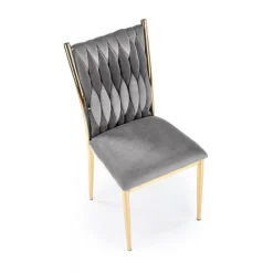 K436 Spisebordsstol - Grå/guld
