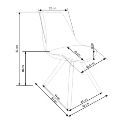 K201 Spisebordsstol - Hvid