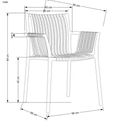 K492 Spisebordsstol - Hvid