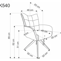 K540 Spisebordsstol - Kanel