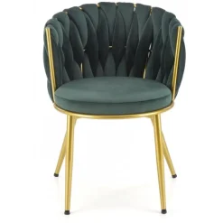 K517 Spisebordsstol - Mørkegrøn / guld