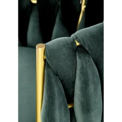 K517 Spisebordsstol - Mørkegrøn / guld
