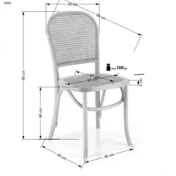 K502 Spisebordsstol - Naturlig