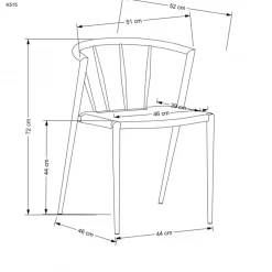 K515 Spisebordsstol - Naturlig