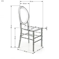K513 Spisebordsstol - Røgfarvet