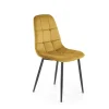 K417 Spisebordsstol - Sennepsgulsfarvet fløjl