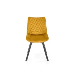 K520 Spisebordsstol - Sennepsgul / Sort