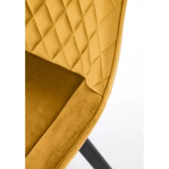 K520 Spisebordsstol - Sennepsgul / Sort