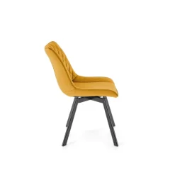 K520 Spisebordsstol - Sennepsgul / Sort