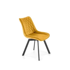 K520 Spisebordsstol - Sennepsgul / Sort