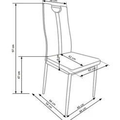 K202 Spisebordsstol - Sort