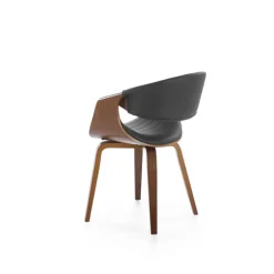 K544 Spisebordsstol - Sort / Valnød