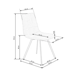 K402 Spisebordsstol Beige