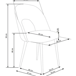 K384 Spisebordsstol Grå