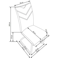 K224 Spisebordsstol Grå