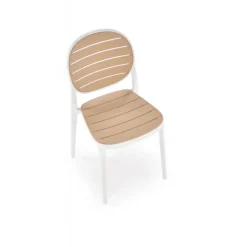 K529 Spisebordsstol Hvid / Naturlig