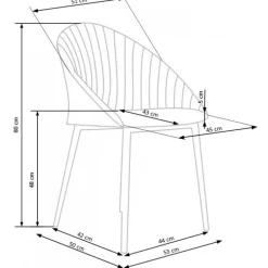 K357 Spisebordsstol lys Grå